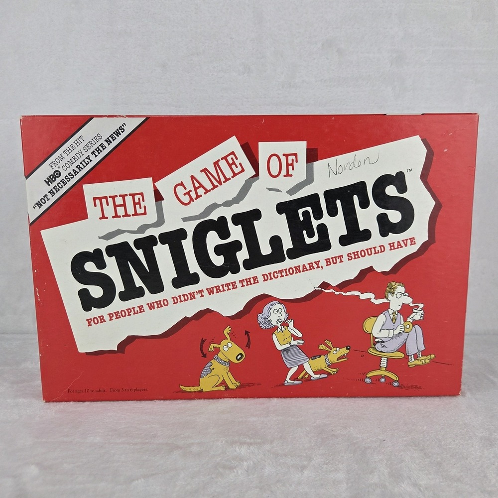 Vintage 1989 The Game Of Sniglets Word Party Game 100% Complete HBO Rich Hall